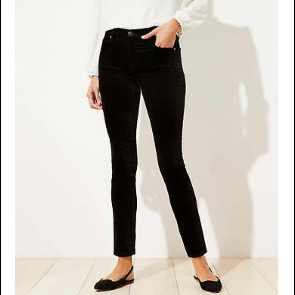 🖤 Loft Black Skinny Velvet Pants 🖤